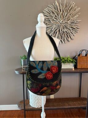 Rising Tides Wool bag/purse. Shoulder.